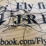 6  Black Apps Blood Worm Trout Fly -  size 10