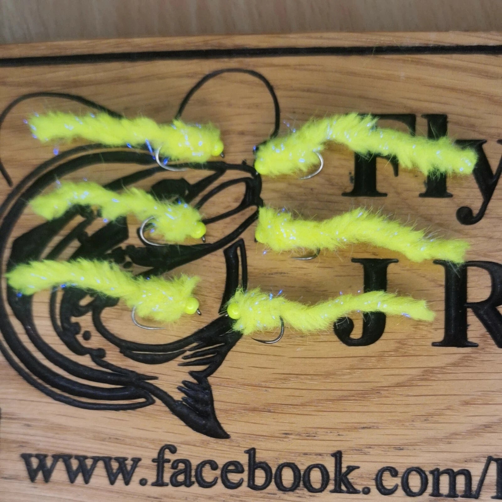 6 Fluorescent Yellow Electric Eggstacy Worms. Fly Fishing trout fly lure