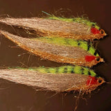 3 Large Flash  Pike /Perch/ Predatory Fly Lures Size 1 Hook Set of 3