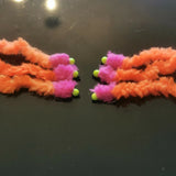 6 Joker  Eggstacy Worms. Fly Fishing trout fly lure
