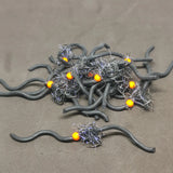 6 x Black and Orange Squirmy size 10  Barbless squirmy Worm