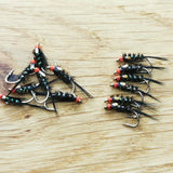 Hot Head Diawl Bach  size 12 (Set of 6) Fly Fishing Flies