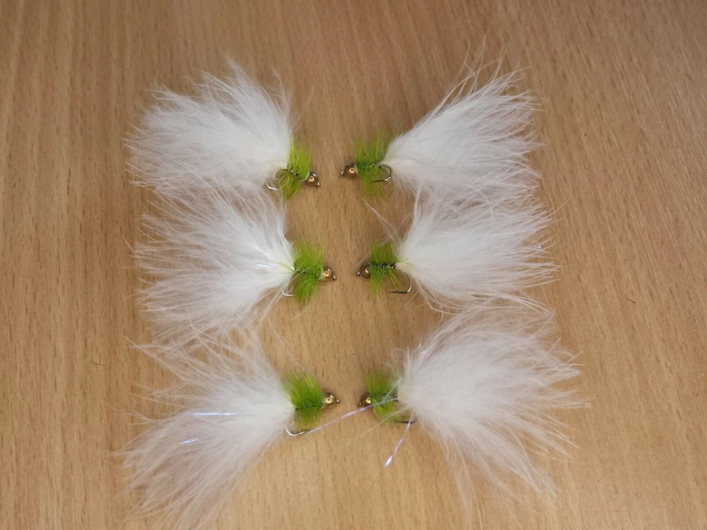 Green Dancer Size 10 (Set of 6)  Fly Fishing Flies Fry Wet