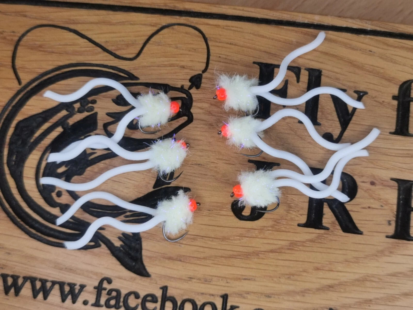 6 X Cheese Worm Squirmy Worm Blob Size 10 Barbless Hot Head Trout Flies.