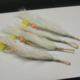 White & Yellow Weed Fly (Snake) - DEADLY FLY - FISHING - NEW
