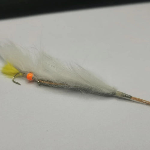 White & Yellow Weed Fly (Snake) - DEADLY FLY - FISHING - NEW
