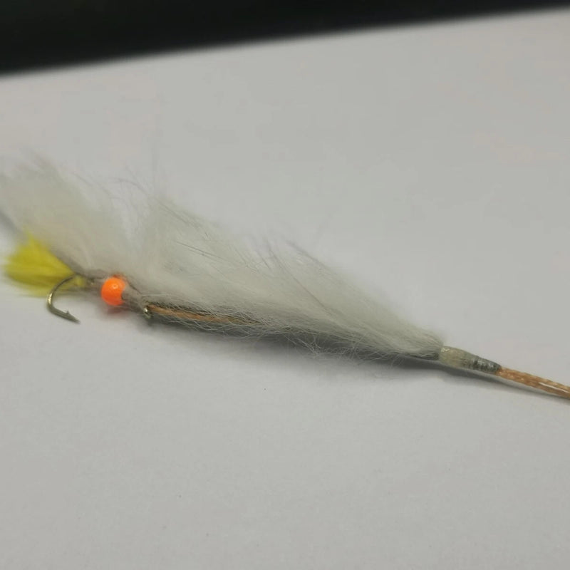 White & Yellow Weed Fly (Snake) - DEADLY FLY - FISHING - NEW