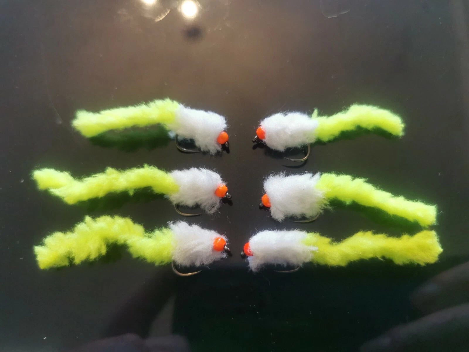 6 Cats Whisker Eggstacy Worms. Fly Fishing trout fly lure