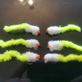 6 Cats Whisker Eggstacy Worms. Fly Fishing trout fly lure