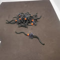 6 x Black and Orange Squirmy size 10  Barbless squirmy Worm