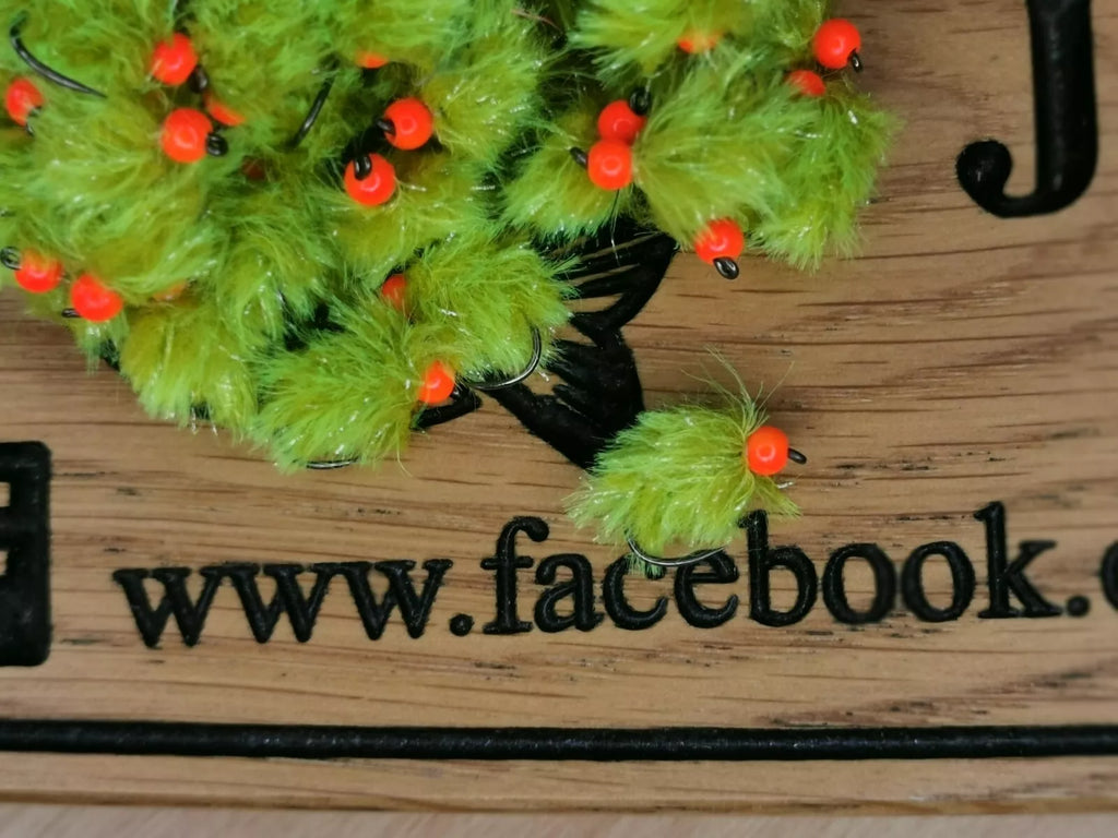 6 Damsel Olive Eggstacy Blob. Fly Fishing trout fly lure barbless size 10