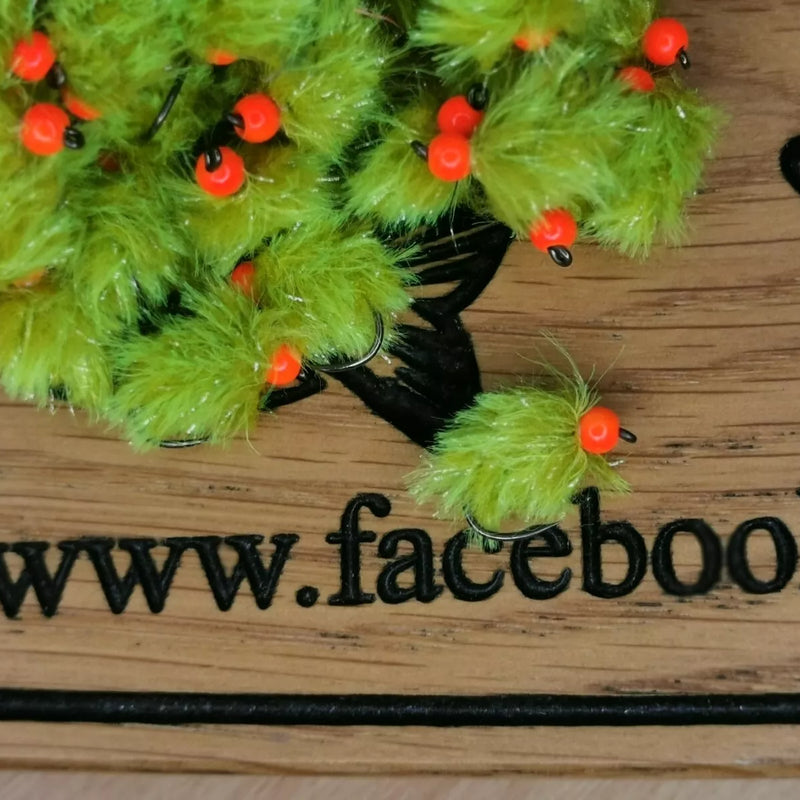 6 Damsel Olive Eggstacy Blob. Fly Fishing trout fly lure barbless size 10