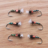 Lightweight Holo Black Buzzers size 12 (Set of 6) Fly Fishing Flies Trout
