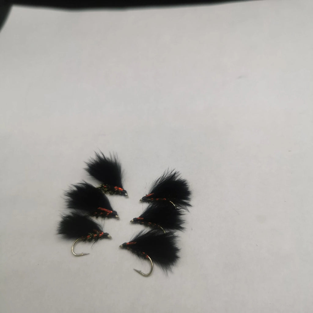 Black and Red Holo Cormorant Size 12 (Set of 6) Fly Fishing Flies Fry