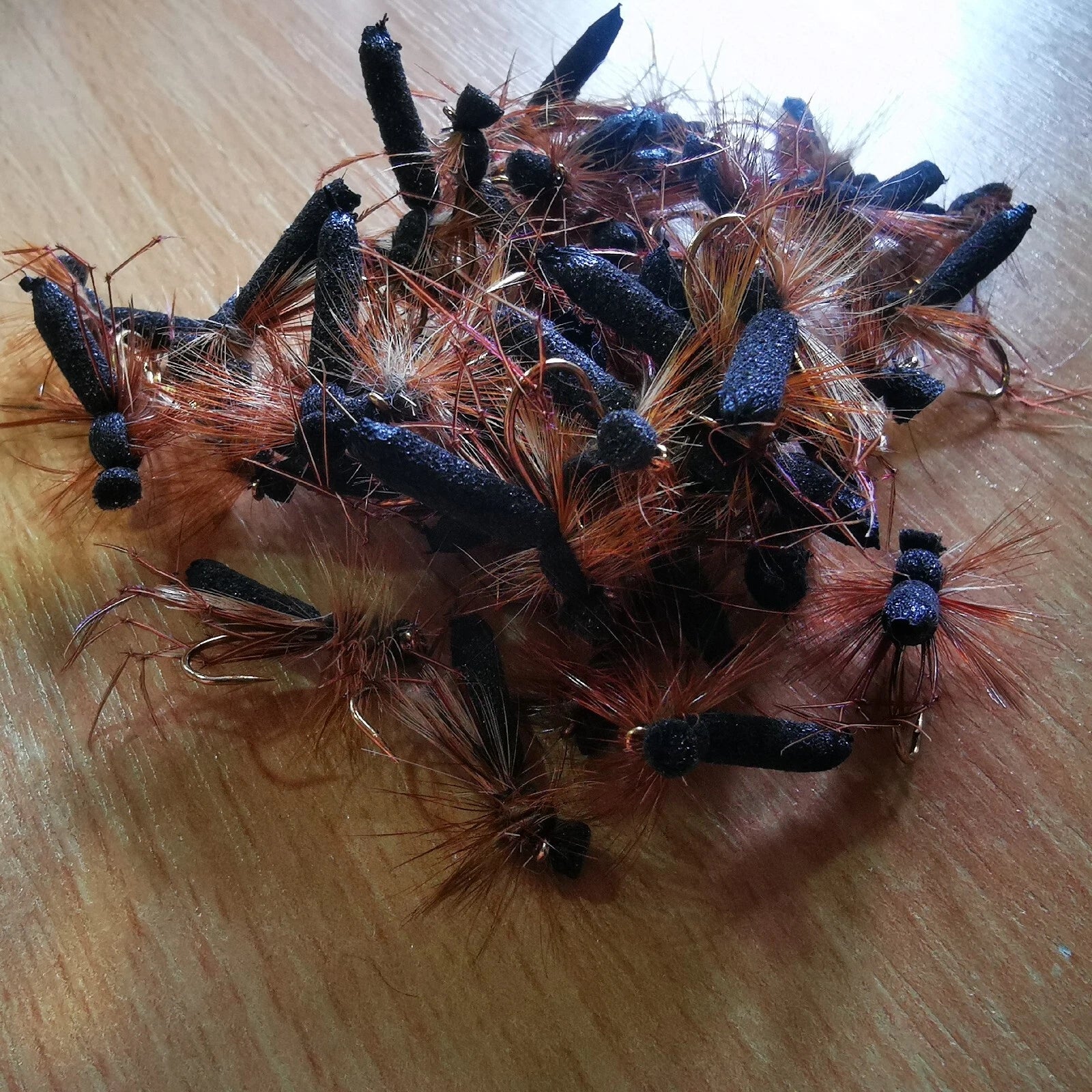 6 Daddy Long Legs Booby Trout Flies Barbed Trout Flies Booby Eyes Size 10