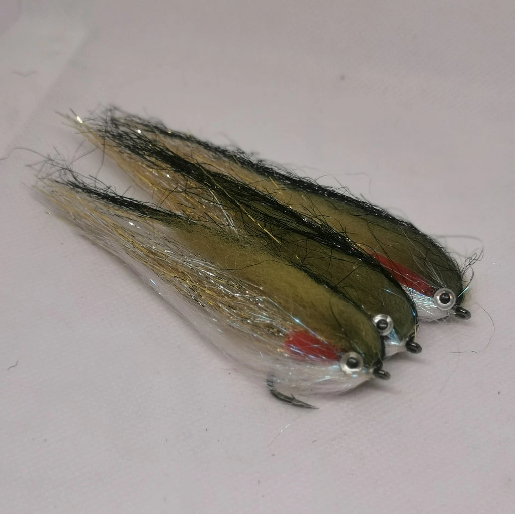 3 Large Pike /Perch/ Predatory Fly Lures Size 1 Hook Set of 3
