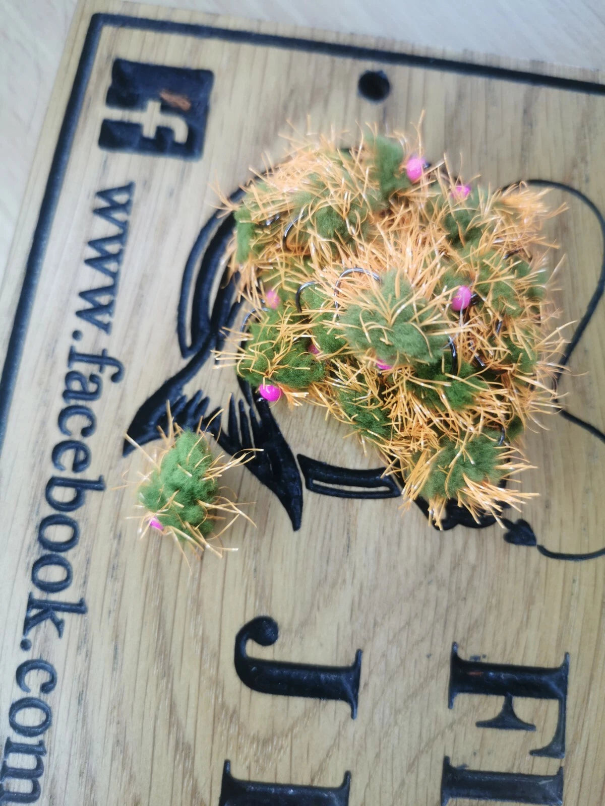 6 OLIVE AND ORANGE EGGSTACY BLOBS FISHING TROUT FLIES  SIZE 10 BARB LESS HOTHEAD