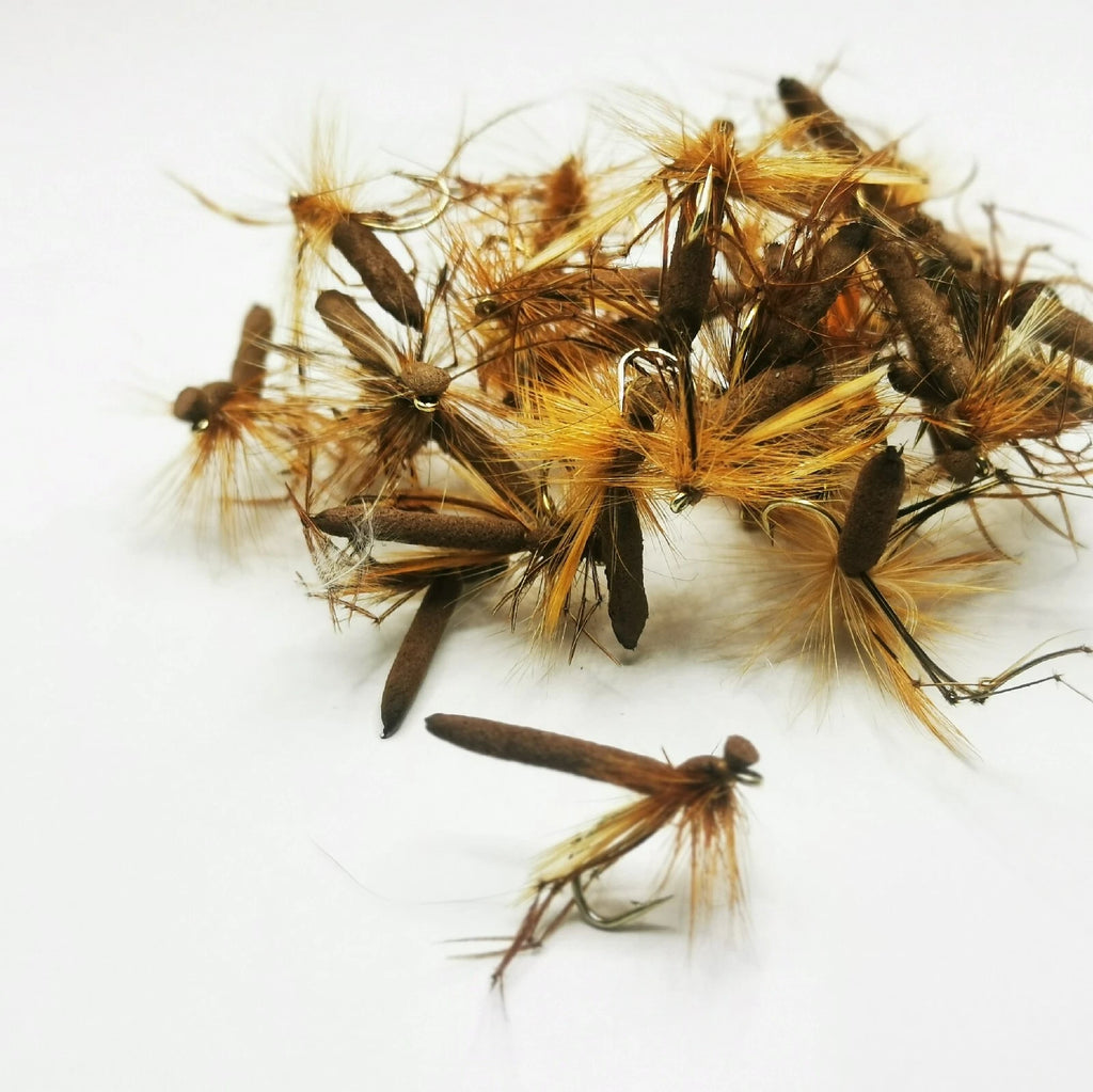 Foam Daddy Long Legs - Trout Fishing Flies Set of 6 2x Black/2x Orange/2x Brown