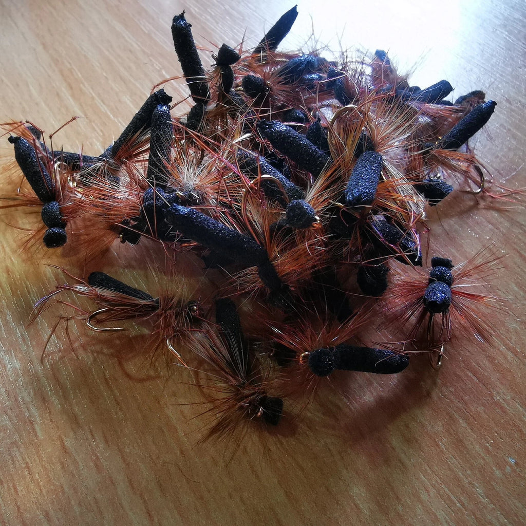 6 Daddy Long Legs Booby Trout Flies Barbed Trout Flies Booby Eyes Size 10