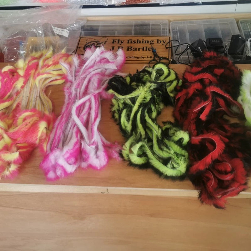 Rabbit Zonker strips, 2 tone set of 6 strips range pack