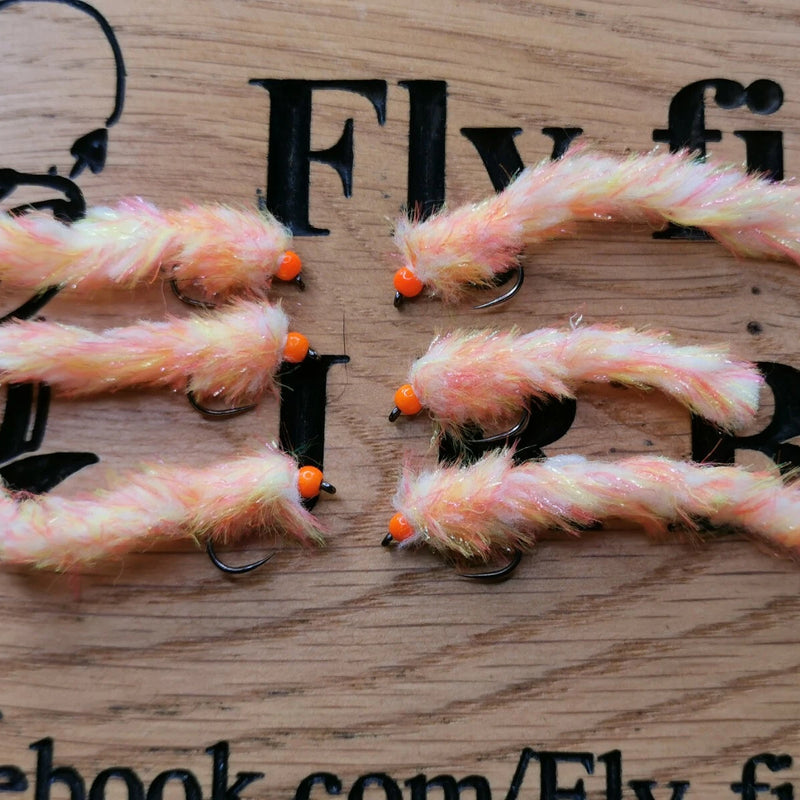 6 Fruit Salad Eggstacy Worms.Fly Fishing trout fly lure barbless