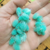 6 Spearmint Pearl Flash Tail BLOBS/TROUT FLIES/FLY FISHING size 10 barbed