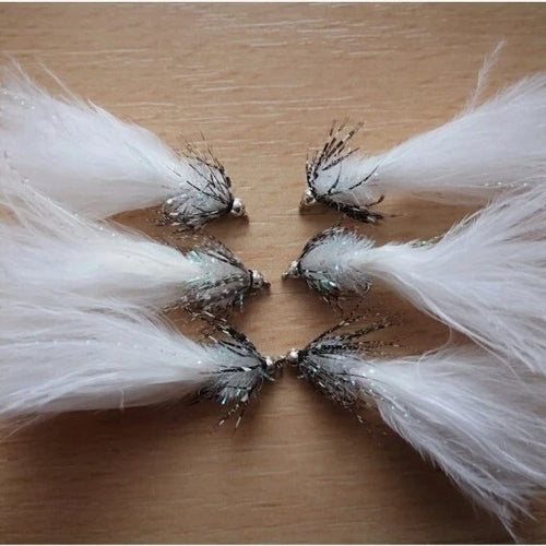 White Tadpole Trout Fly Lure cats whisker size 10