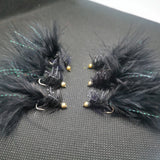 Black Woolly Bugger Fly Fishing Flies lures Streamers X6