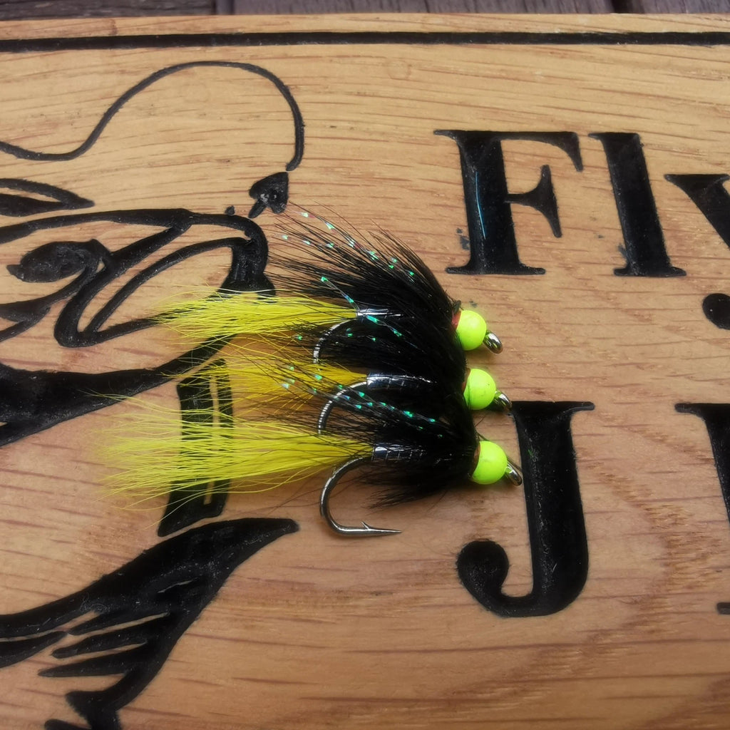 Salmon Flies Single Hook Bead Head Size 8. Set Of 3