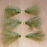 Chartreuse Hothead kicking Damsel Lure size 10 Fly Fishing Flies Trout(set of 6)