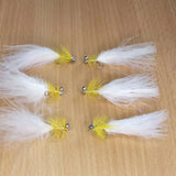 Chainlink Yellow Dancer Size 10 (Set of 6)  Fly Fishing Flies Fry Wet
