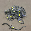 6 x Black and Chartreuse VIVA Themed Squirmy size 10  Barbless squirmy Worm