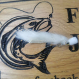 6 White Popper Minkies Trout Flies Fly Fishing Trout Fly Size 10 Barbless