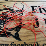 6 Orange Apps Blood Worm Trout Fly -  size 10