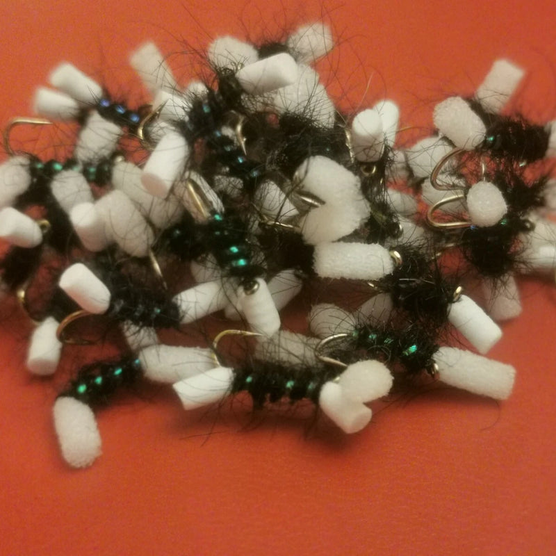 6 Foam Black shipmans buzzers Trout Flies