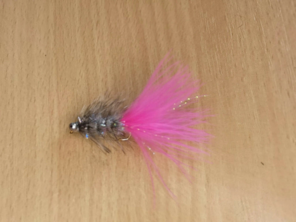 Pink and Silver Humongous trout fly fly fishing fry bashing lure size 10