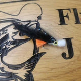 6 Black Popper Minkies Trout Flies Fly Fishing Trout Fly Size 10