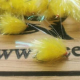 6 Pearl Pineapple Tail BLOBS/TROUT FLIES/FLY FISHING size 10 barbed