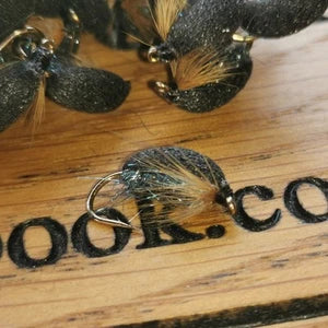 Black Foam Beetles Trout Fly Fishing Flies Size 10 Barbed